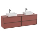 Mueble base Inspira c/4 cajones p/lavabo de encimera o sobre encimera, 1976x486x565 mm, terracota, (A852524552)