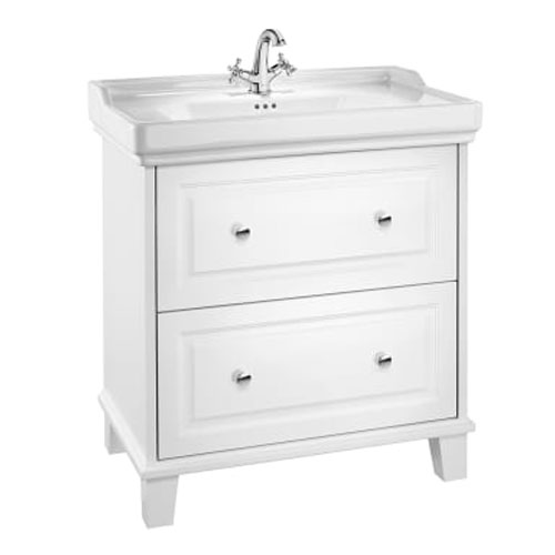 [PROCA852533509] Conjunto Unik Carmen (mueble base c/2cajones y lavabo con 1 orificio), 800x500x875 mm, blanco mate, (A852533509)