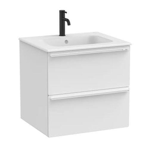 [PROCA852535509] Conjunto Unik Volia (mueble base c/2cajones y lavabo en acabado blanco mate), 610x510x565 mm, blanco mate, (A852535509)