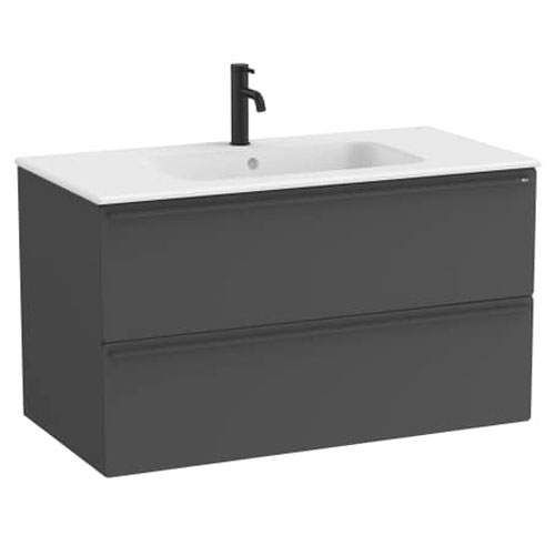 Conjunto Unik Volia (mueble base c/2cajones y lavabo en acabado blanco mate), 1010x510x565 mm, onix, (A852537531)