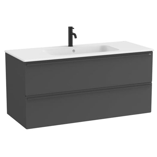 Conjunto Unik Volia (mueble base c/2cajones y lavabo en acabado blanco mate), 1210x510x565 mm, onix, (A852538531)