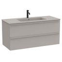 Conjunto Unik Volia (mueble base c/2cajones y lavabo del mismo color que el mueble), 1210x510x565 mm, gris arena, (A852542510)