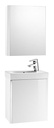 Conjunto Pack Mini (mueble base, lavabo y armario espejo) 450x250x575 mm, blanco brillo, (A855866806)