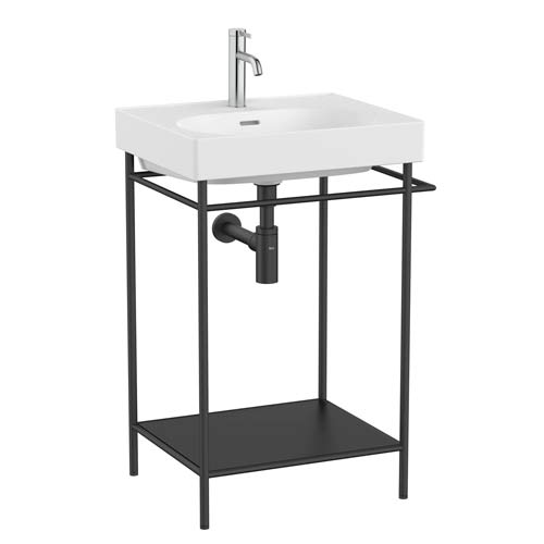 [PROCA858110485] Estructura metálica Meridian p/lavabo con estante y toallero, (lavabo no incluido), 550x460x620 mm, negro mate, (A858110485)