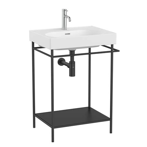 [PROCA858111485] Estructura metálica Meridian p/lavabo con estante y toallero, (lavabo no incluido), 600x460x620 mm, negro mate, (A858111485)