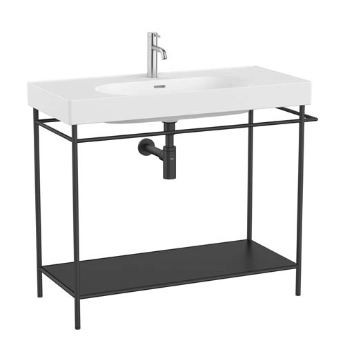 [PROCA858113485] Estructura metálica Meridian p/lavabo con estante y toallero, (lavabo no incluido), 1000x460x620 mm, negro mate, (A858113485)