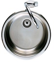 Fregadero Redondo de 1 cubeta de acero inoxidable, 450x450x175 mm, acero inoxidable pulido, (A870810453)