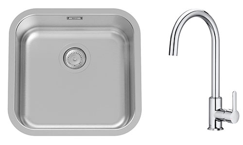 [PROCA870RD040M] Conjunto Pack Porto (ks) (1 cubeta Porto y mezclador monomando Mencia) 450x450x180 mm, (A870RD040M)