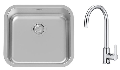 Conjunto Pack Porto (ks) (1 cubeta Porto y mezclador monomando Mencia) 500x450x180 mm, (A870RD045M)