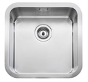 Fregadero Berlin de 1 cubeta de acero inoxidable, 460x460x184 mm, (A871401B00)