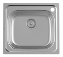 Fregadero Victoria de 1 cubeta de acero inoxidable, 450x490x160 mm, (A871451A01)