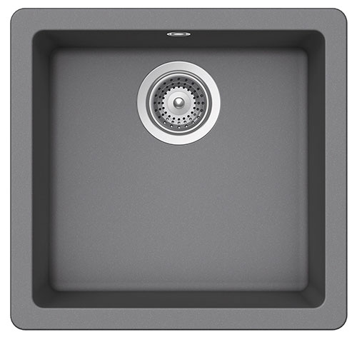 [PROCA880140110] Fregadero Riga de 1 cubeta de QUARZEX, 450x430x200 mm, gris, (A880140110)