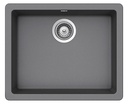 Fregadero Riga de 1 cubeta de QUARZEX, 550x430x200 mm, gris, (A880150110)