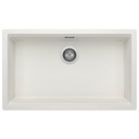Fregadero Riga de 1 cubeta de QUARZEX, 720x385x195 mm, blanco, (A880250020)