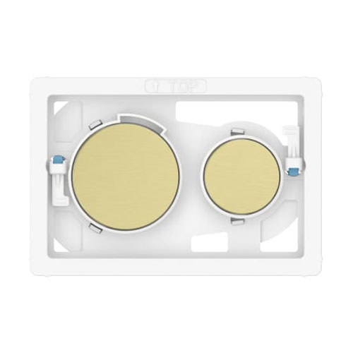 Pulsador Duplo S para combinar con panel frontal PS3, 189x3x130 mm, oro cepillado, (A8904233VA)
