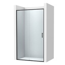 Frontal ducha Victoria Plus (1 hoja corredera +1 fija), 1800x50x2000 mm, negro mate (AM12B7087D0016NMN)