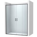 Frontal ducha Victoria Plus (2 hojas correderas +2 fijas), 1900x50x2000 mm, negro mate (AM12D76C7D0016NMN)