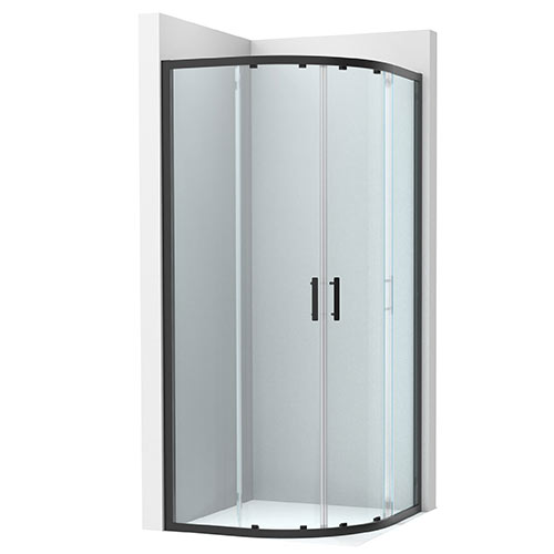 [PROCAM12E3207D0016NMN] Angular ducha Victoria Plus (2 hojas correderas +2 fijas), 800x800x2000 mm, negro mate (AM12E3207D0016NMN)