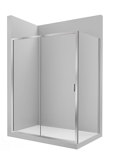 Frontal ducha Victoria (scr) L2-E (1 hoja corredera +1 fija) 1600x50x1950 mm, (AM18616012)