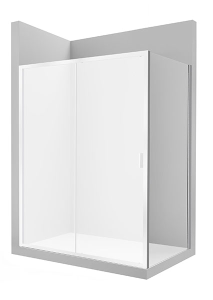 Lateral fijo Victoria (scr) LF 800x65x1950 mm, cristal transparente, perfil plata brillo, (AM18708012)