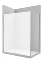 Lateral fijo Victoria (scr) LF 900x65x1950 mm, cristal transparente, perfil plata brillo, (AM18709012)