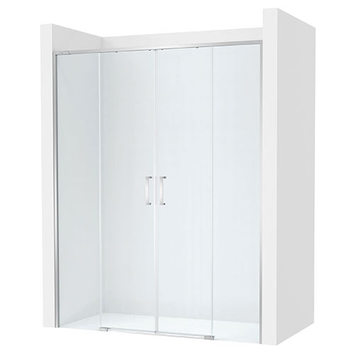 Frontal ducha Ura (2 hojas correderas +2 fijas), 2000x50x2000 mm, plata brillo (AM20L7D07D0012NMN)