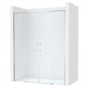 Frontal ducha Ura (2 hojas correderas +2 fijas), 2000x50x2000 mm, plata brillo (AM20L7D07D0012NMN)
