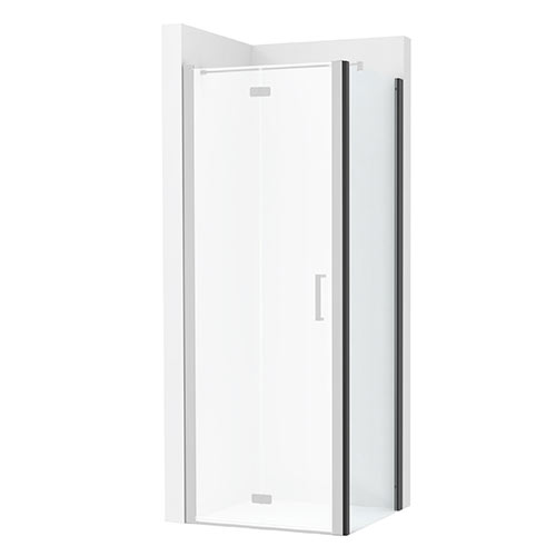 Lateral fijo Ura, 900x50x2000 mm, cristal transparente, perfil negro mate, (AM20N3847D0016NMN)