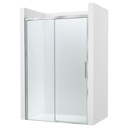 Frontal ducha Naray L2-E (1 hoja corredera +1 fija) 1600x50x2000 mm, cristal transp., perfil plata brillo, (AM2826407D0012NMN)