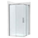 Lateral ducha Naray L2 (1 hoja corredera +1 fija) 1000x50x2000 mm, cristal transp., perfil plata brillo, (AM2833E87D0012NMN)