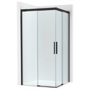 Lateral ducha Naray L2 (1 hoja corredera +1 fija) 1100x50x2000 mm, cristal transp., perfil negro mate, (AM28344C7D0016NMN)