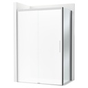 Lateral fijo Naray LF 750x68x2000 mm, cristal transparente, perfil negro mate, (AM2842EE7D0016NMN)