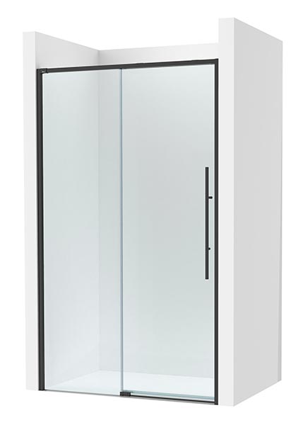 [PROCAM34314016M] Frontal ducha Brisa L2-E (1 hoja corredera +1 fija) 1400x50x2000 mm, negro mate, (AM34314016M)
