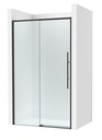 Frontal ducha Brisa L2-E (1 hoja corredera +1 fija) 1800x50x2000 mm, negro mate, (AM34318016M)