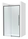 Frontal ducha Brisa L2-E (1 hoja corredera +1 fija) 1950x50x2000 mm, negro mate, (AM34319516M)