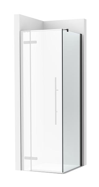 [PROCAM34407016M] Frontal ducha Brisa PLF (1 hoja batiente +1 fija) 700x100x2000 mm, negro mate, (AM34407016M)