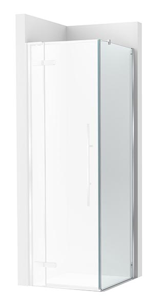 [PROCAM34410012M] Frontal ducha Brisa PLF (1 hoja batiente +1 fija) 1000x100x2000 mm, plata brillo, (AM34410012M)