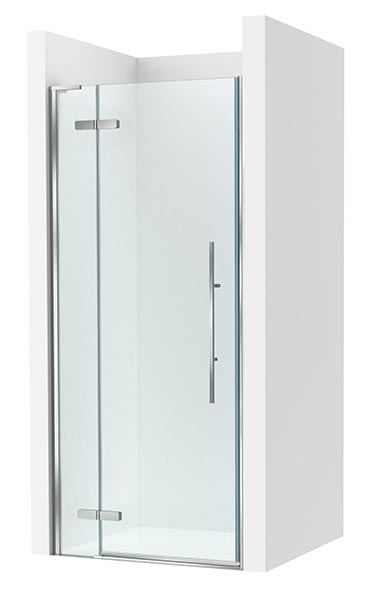 Frontal ducha Brisa PEF (1 hoja batiente +1 fija) 800x100x2000 mm, plata brillo, (AM37208012M)