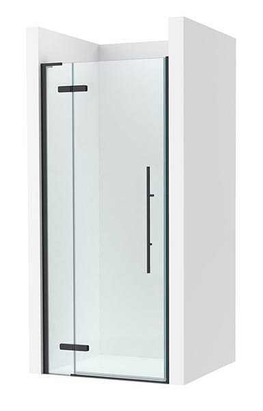 [PROCAM37209016M] Frontal ducha Brisa PEF (1 hoja batiente +1 fija) 900x100x2000 mm, negro mate, (AM37209016M)
