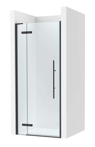 [PROCAM37213016M] Frontal ducha Brisa PEF (1 hoja batiente +1 fija) 1300x100x2000 mm, negro mate, (AM37213016M)