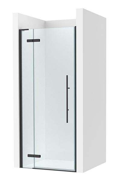 [PROCAM37214016M] Frontal ducha Brisa PEF (1 hoja batiente +1 fija) 1400x100x2000 mm, negro mate, (AM37214016M)