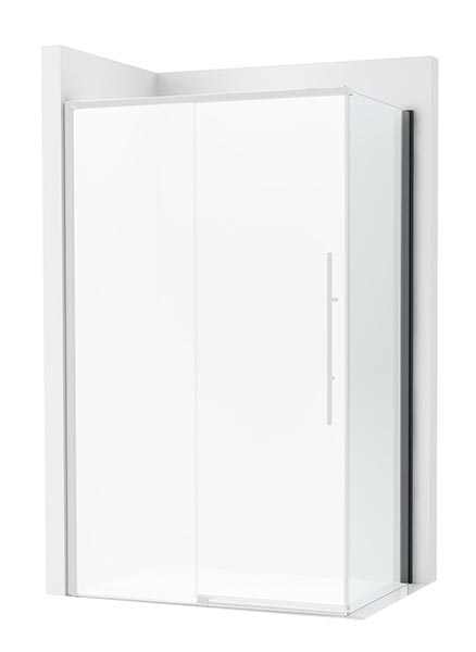 Lateral fijo Brisa LF-C 900x50x2000 mm, cristal transparente, perfil negro mate, (AM37309016M)