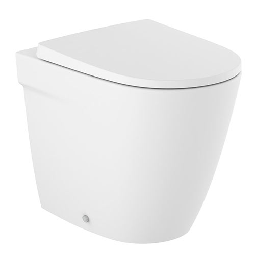 [UROC175] Inodoro Ona Rimless con salida dual (taza y tapa), blanco mate