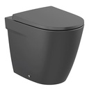 Inodoro Ona Rimless con salida dual (taza y tapa), negro mate