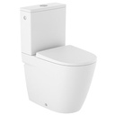 Inodoro completo Ona compacto Rimless c/salida dual (taza, cisterna alim. lateral y tapa), blanco mate